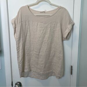 Bellambra 100% Linen Cream Top Medium